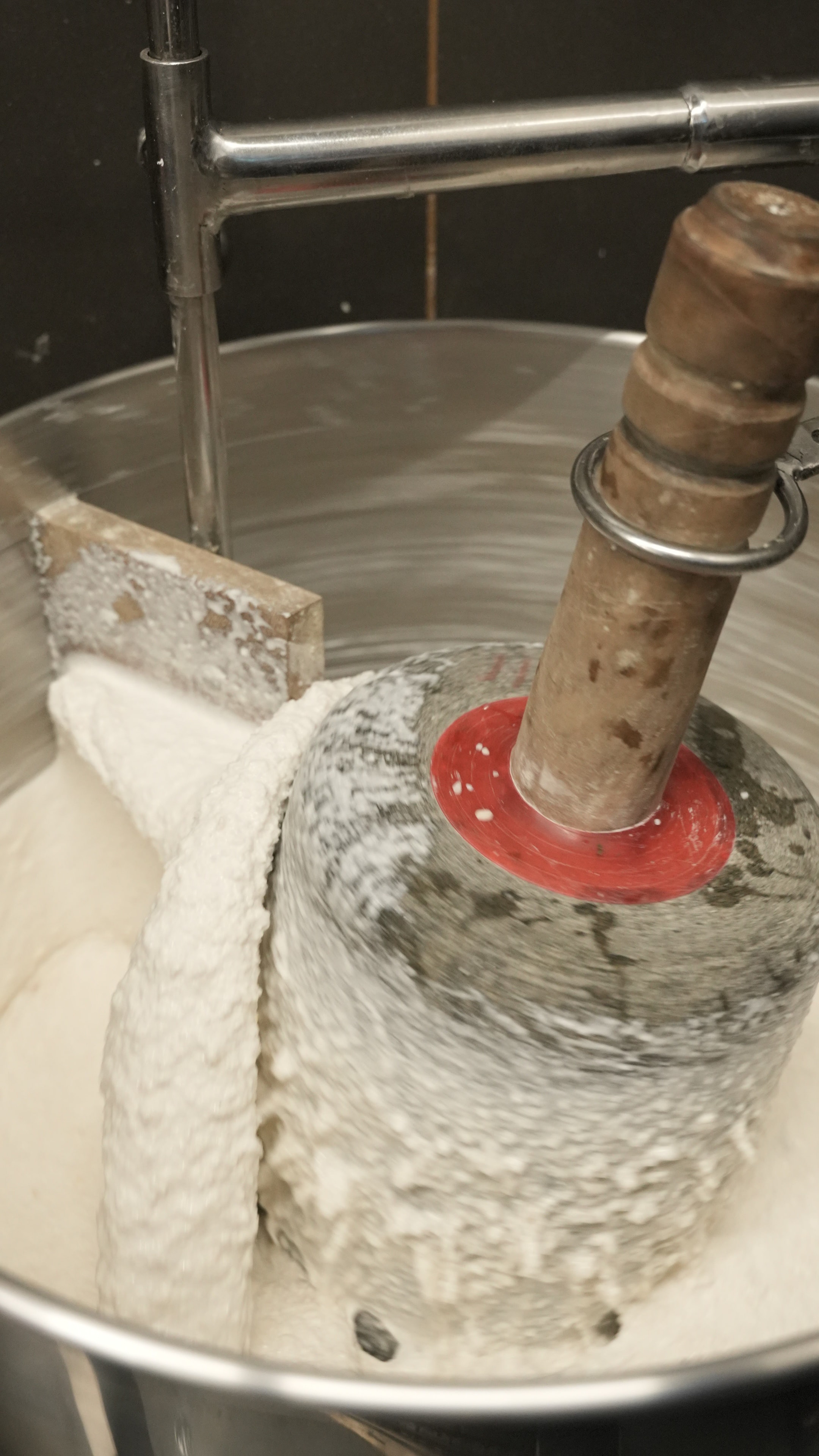 Fresh batter being ground in the Ramashray kitchen